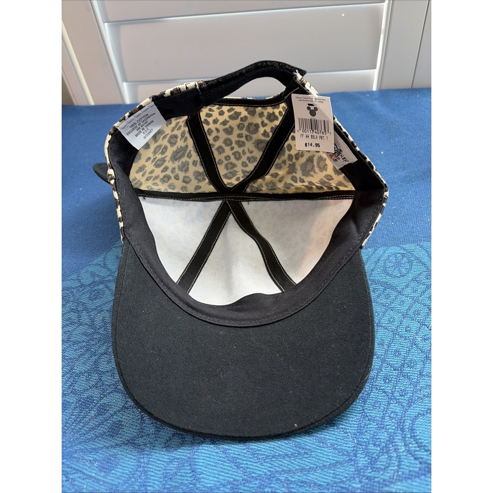 Disney World Animal Kingdom Cheetah Print Kids Baseball Cap Hat With Ears Vtg - Picture 4 of 6